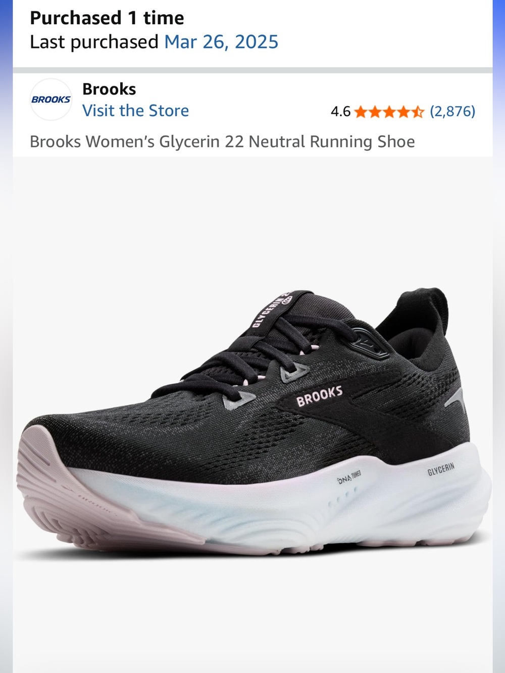 Brooks Women's Glycerin 22 Neutral Running Shoes | Size 9 | Pre-owned - Picture 9 of 9